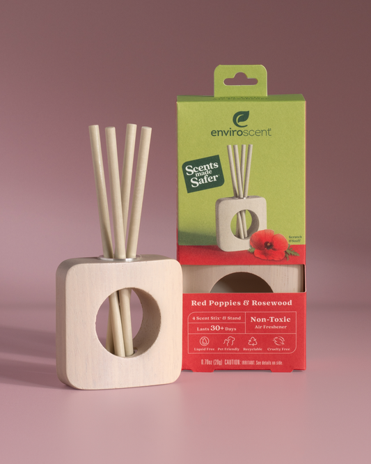 Scent Stix & Stand™ Starter Kit (Red Poppies & Rosewood)
