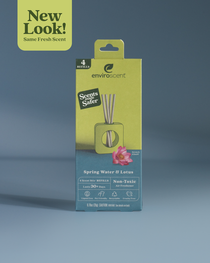 Spring Water & Lotus Scent Stix refill in packaging