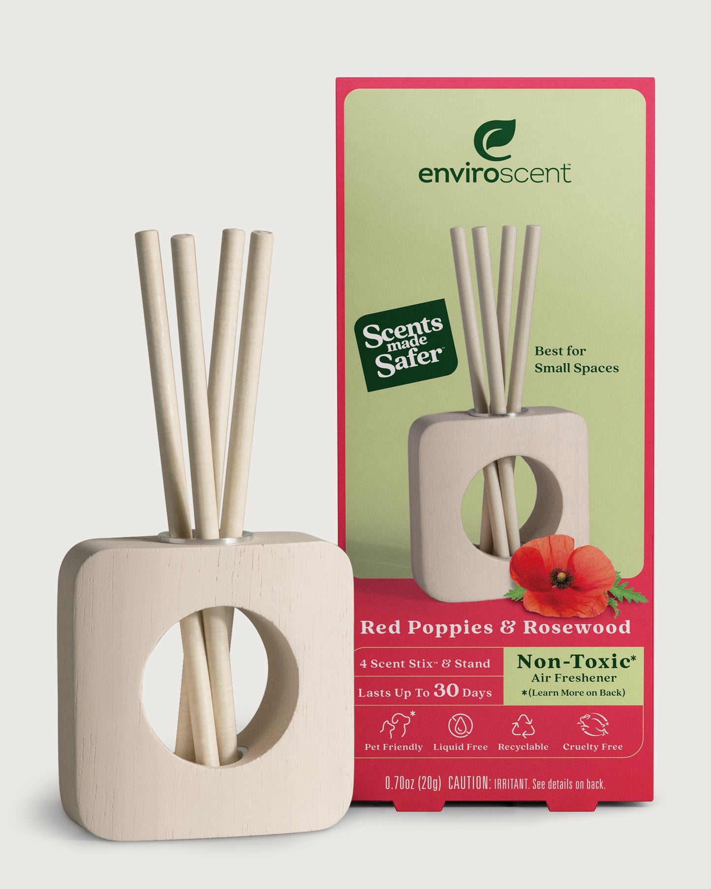 Scent Stix™ & Stand Starter Kit (Red Poppies & Rosewood)