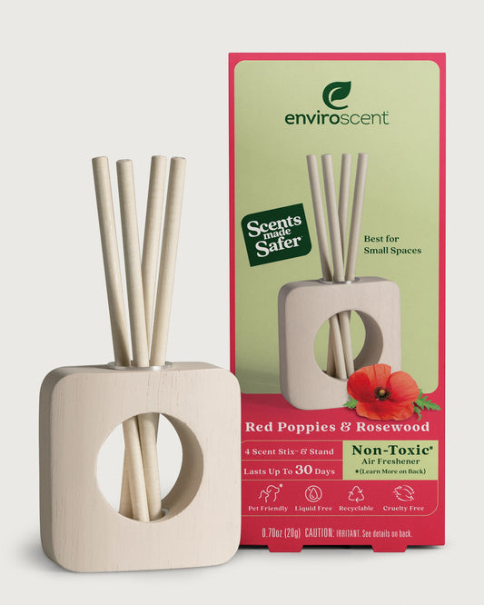 Scent Stix™ & Stand Starter Kit (Red Poppies & Rosewood)