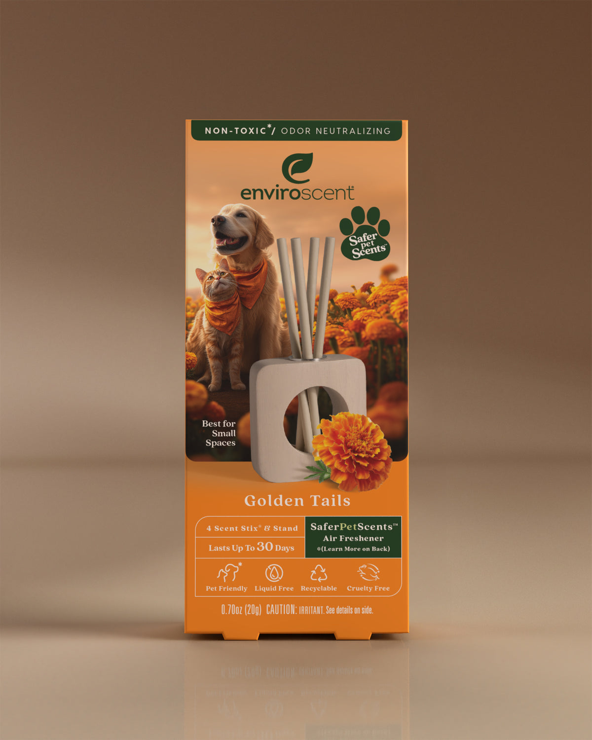 Scent Stix & Stand (Golden Tails) in packaging