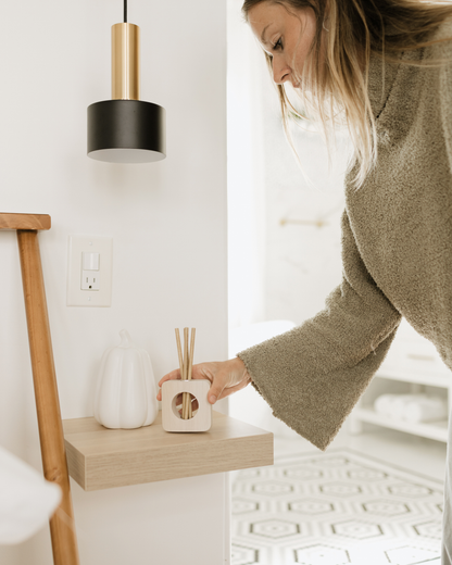 Mango Wood stand in use - lifestyle image (scent Stix sold separately)